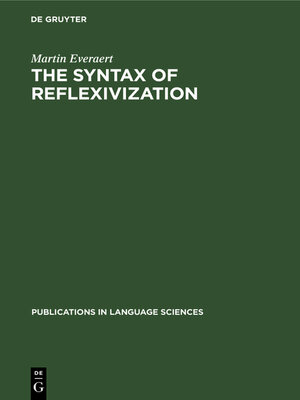 cover image of The Syntax of Reflexivization